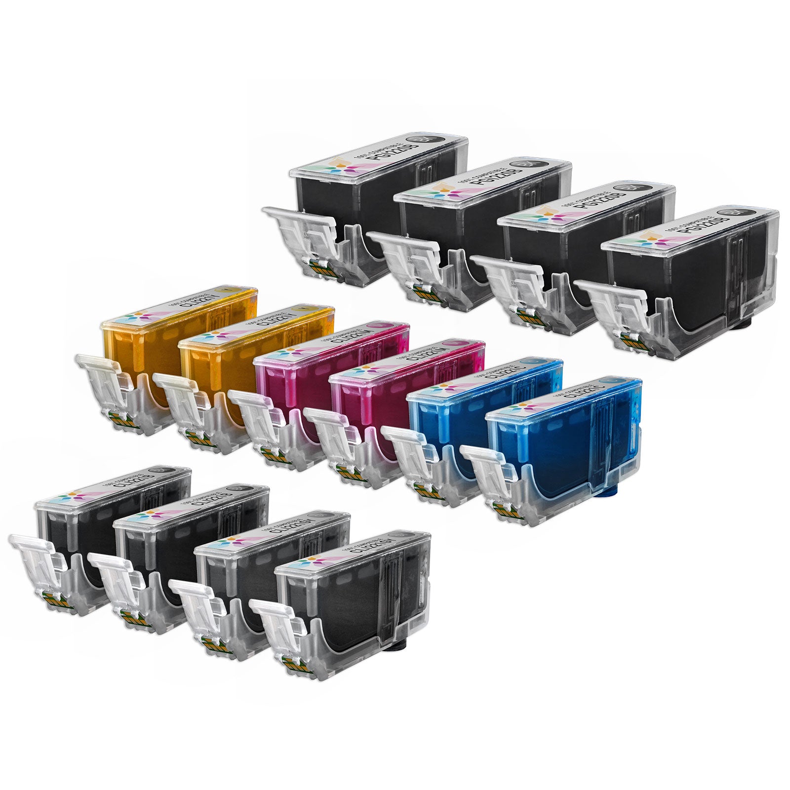 Compatible Canon PGI-220 & CLI221 Set of 14 Ink Cartridges (Multi Color)