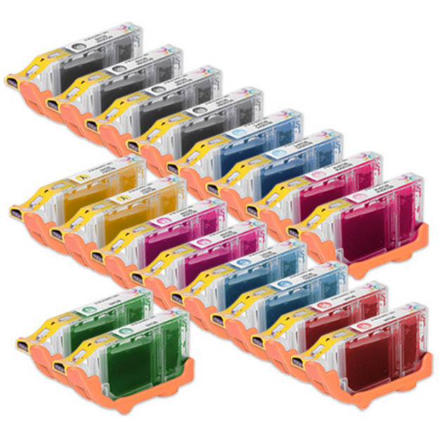 Set of 18 Compatible Canon BCI6 Multi Ink Cartridges (7,560 Pages)