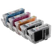 Compatible Canon BCI3e Series - Set of 5 Ink Cartridges (2 Black, Cyan, Magenta, Yellow)