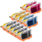 Set of 5 Compatible Canon Ink Cartridges (Multi-Color)