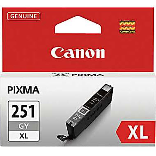 OEM Canon 6452B001 (CLI-251XL) High-Yield Gray Ink Cartridge (3,350 Pages)