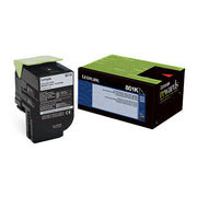 OEM Lexmark 80C10K0 (801K) Black Laser Toner Cartridge (1,000 Pages)