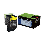OEM Lexmark 80C1HY0 (801HY) High-Yield Yellow Laser Toner Cartridge (3,000 Pages)