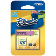 OEM Brother ME21 Black on Pink Tape Cartridge