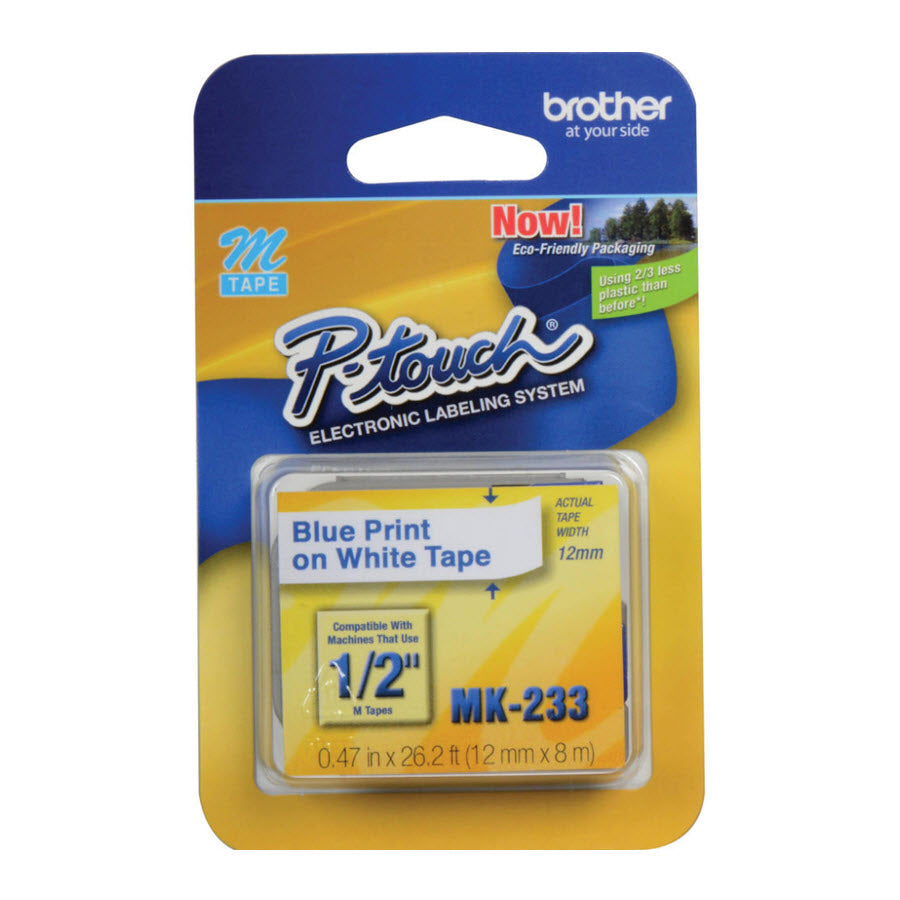 OEM Brother MK233 Blue on White Tape Cartridge