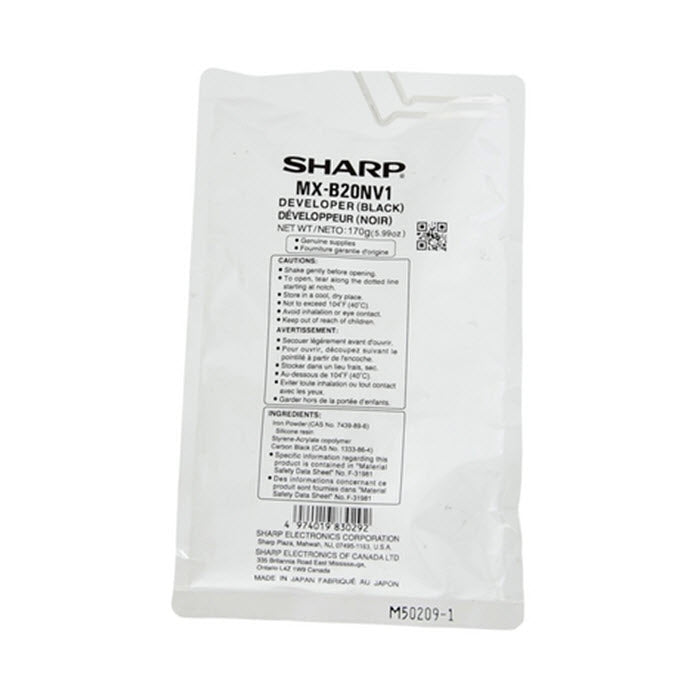 OEM Sharp MX-B20NV1 Black Laser Developer (25,000 Pages)