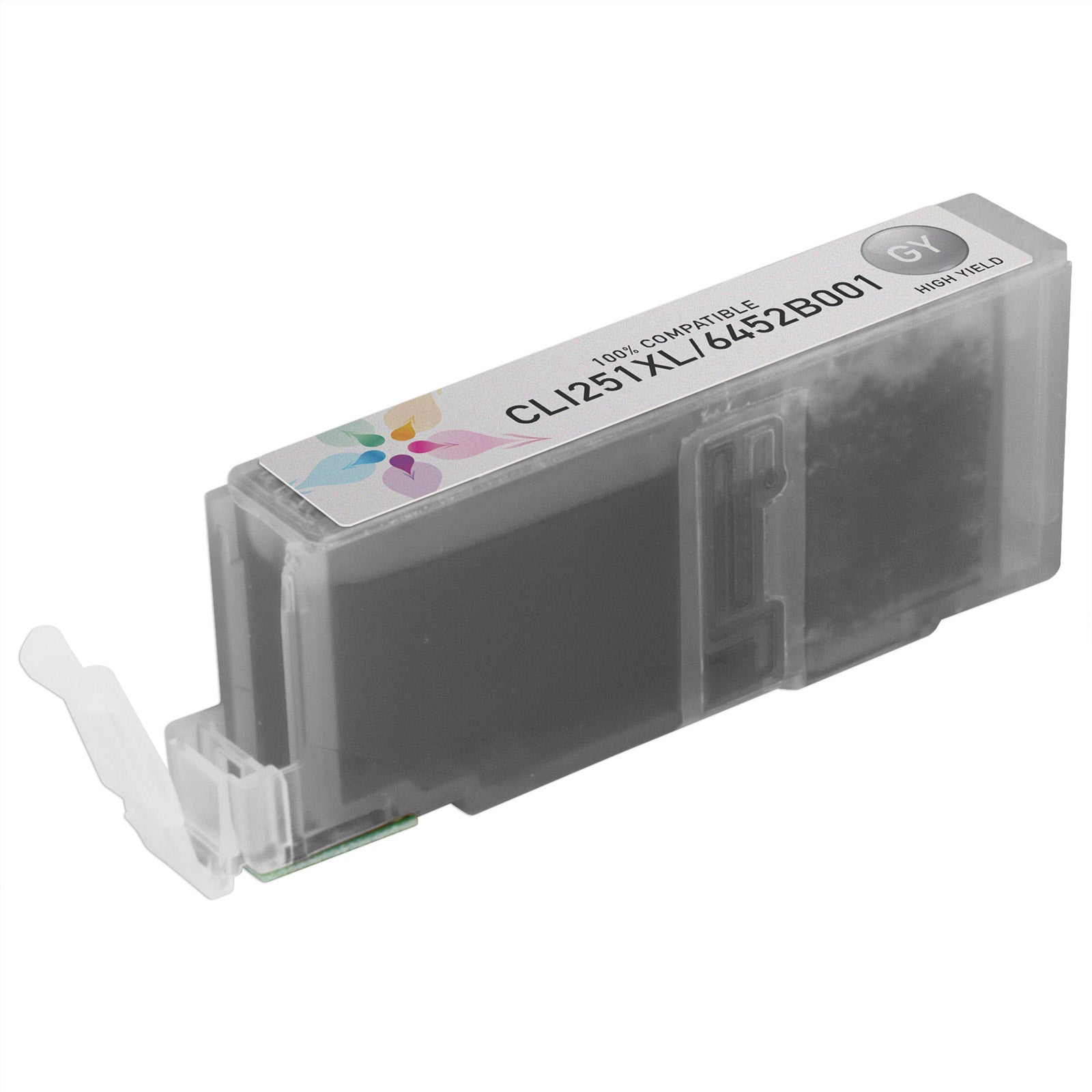 Compatible Canon 6452B001 / CLI-251XL High Yield Gray Ink Cartridge (3,350 Pages)