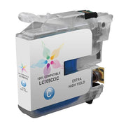 Compatible Brother LC105C Super High Yield Cyan Ink Cartridge (1,200 Pages)