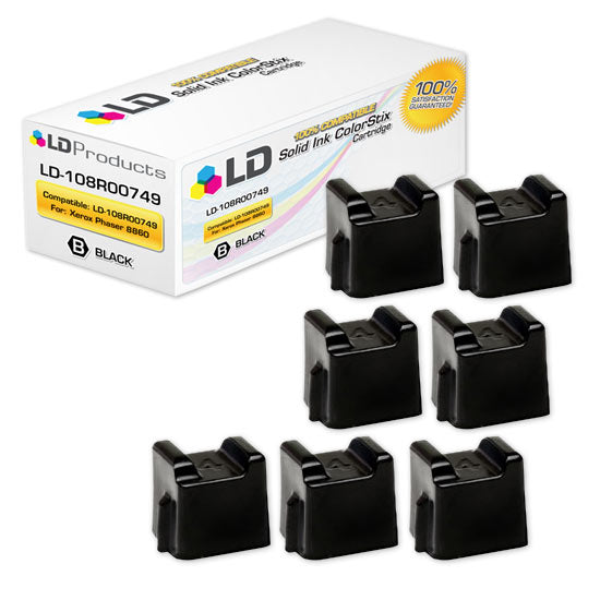 Compatible Xerox 108R00749 Black Solid Ink Cartridge (14,000 Pages) - 7 Pack