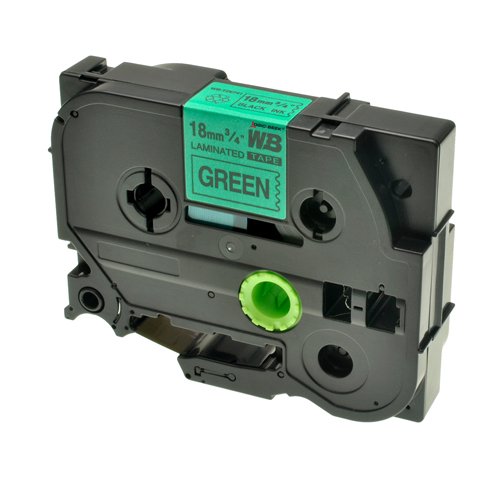 OEM Brother TZe741 Black on Green Tape (3/4")
