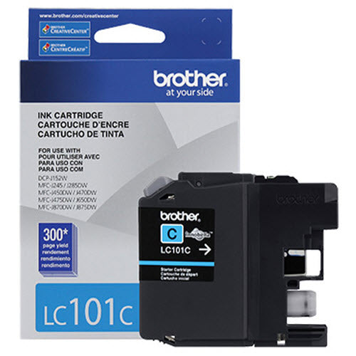 OEM Brother LC101C Cyan Ink Cartridge (300 Pages)