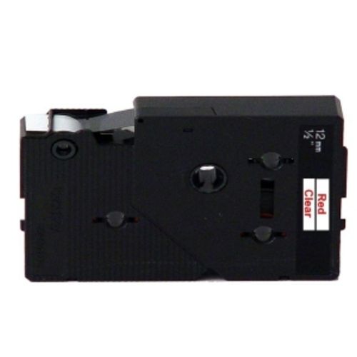 OEM Brother TC11 Red on Clear Tape 2-Pack (1/2")