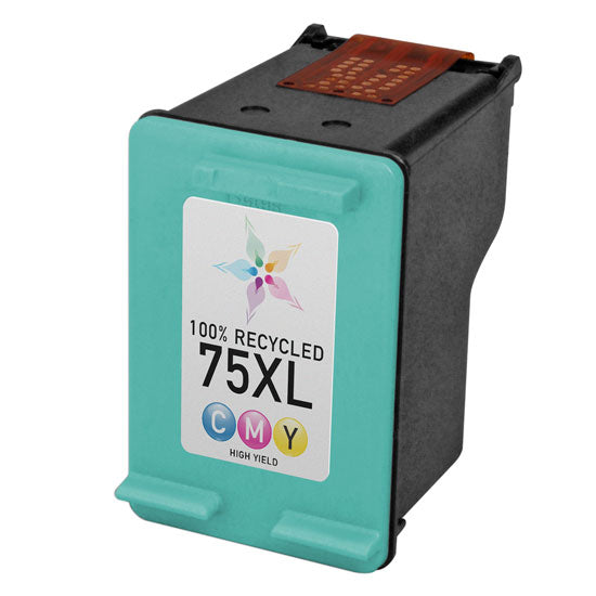 Remanufactured HP CB338WN (HP 75XL) High-Yield Tri-Color Ink Cartridge (520 Pages)