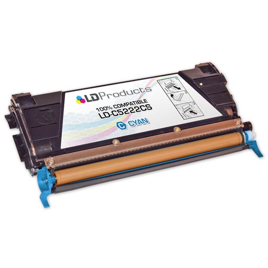 Remanufactured Lexmark C5222CS Cyan Laser Toner Cartridge (3,000 Pages)