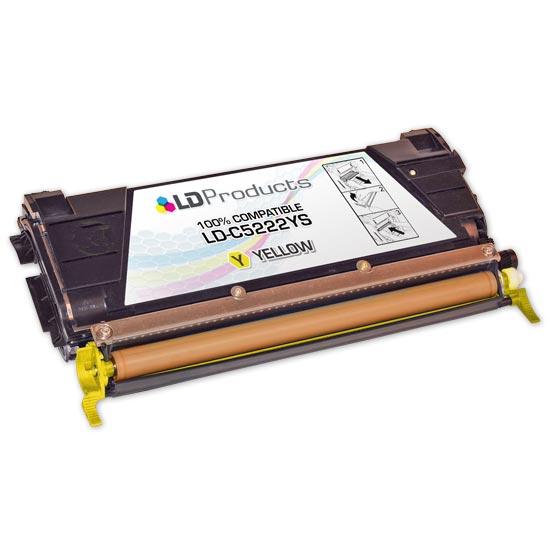Remanufactured Lexmark C5222YS Yellow Laser Toner Cartridge (3,000 Pages)