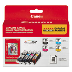 OEM Canon PGI-220/CLI-221 Set of 4 Ink Cartridges