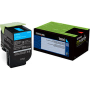 OEM Lexmark 70C10C0 Cyan Toner Cartridge (1,000 Pages)