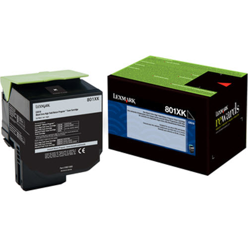 OEM Lexmark 80C1XK0 Black EHY Toner Cartridge (8,000 Pages)