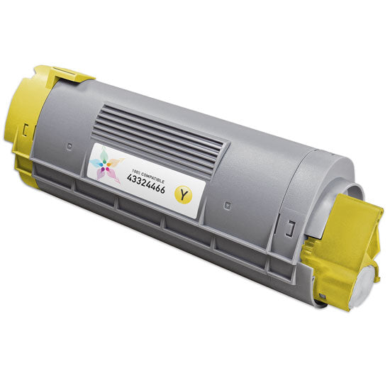 Compatible Okidata 43324466 Yellow Laser Toner Cartridge (4,000 Pages)