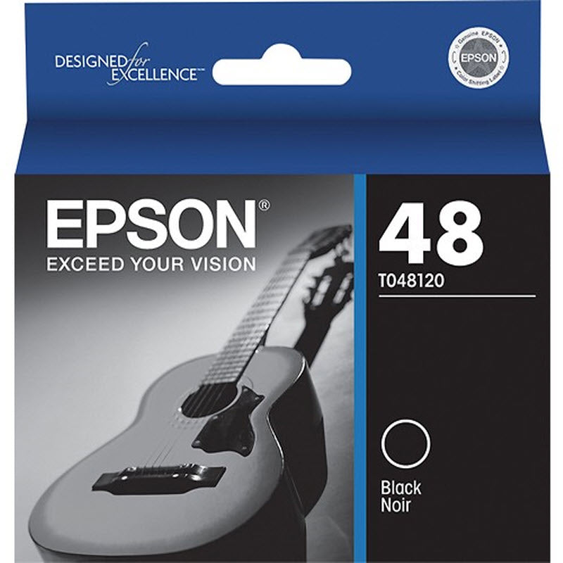 OEM Epson T048120 (T0481) Black Ink Cartridge (450 Pages)