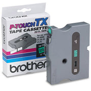 OEM Brother TX7311 Black on Green Tape