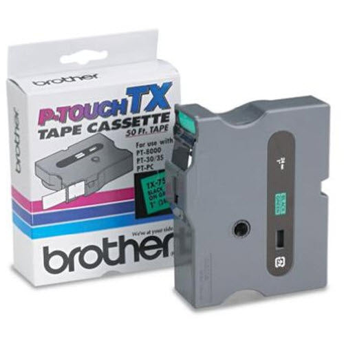 OEM Brother TX7511 Black on White Tape