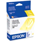 OEM Epson T042420 (T0424) Yellow Ink Cartridge (420 Pages)