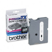 OEM Brother TX1351 White on Clear Tape