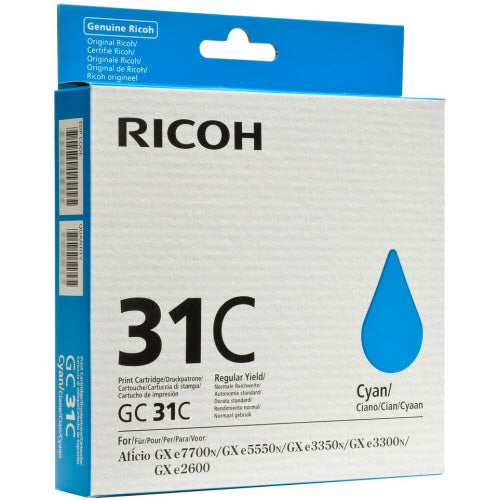 OEM Ricoh 405689 Cyan Ink Cartridge (1,920 Pages)