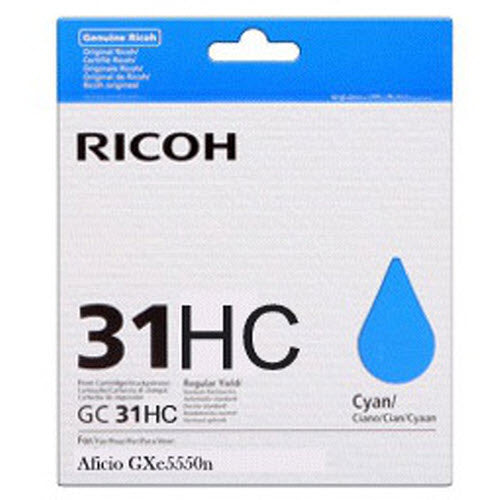 OEM Ricoh 405702 High Yield Cyan Ink Cartridge (4,890 Pages)