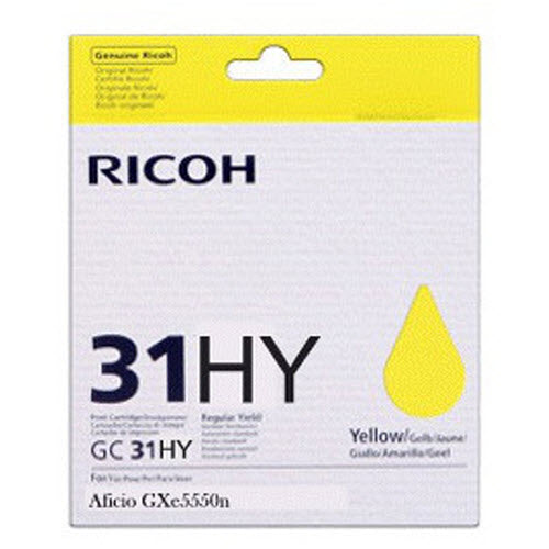 OEM Ricoh 405704 High Yield Yellow Ink Cartridge (4,000 Pages)