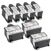 Set of 8 Compatible Kodak #10 Ink Cartridges (5 Black, 3 Color)
