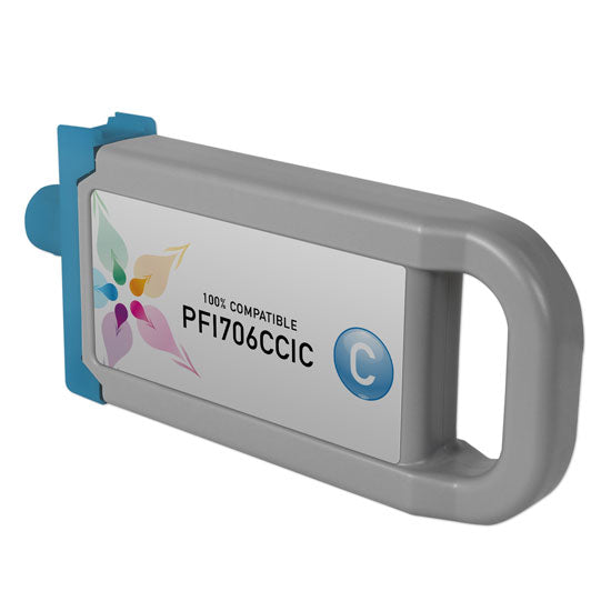 Compatible Canon PFI-706C Cyan Ink Cartridge