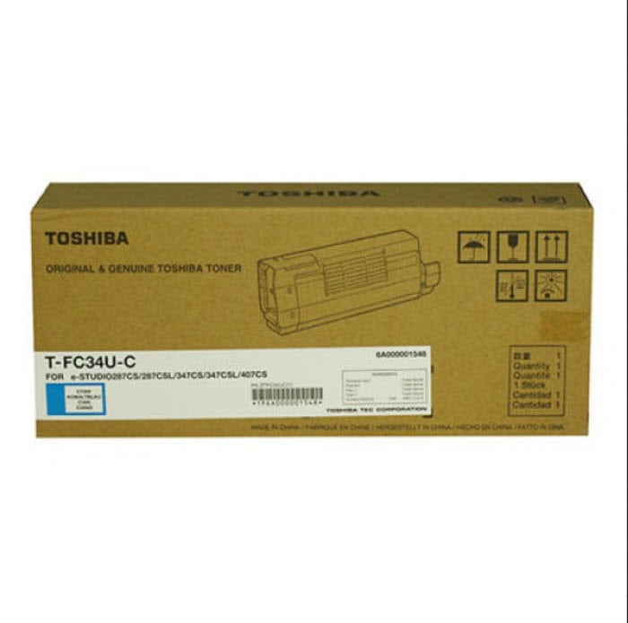 OEM Toshiba TFC34UC Cyan Toner Cartridge (11,500 Pages)