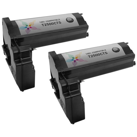 Set of 2 Compatible Toshiba T-2500 Black Toner Cartridges (7,500 Pages)