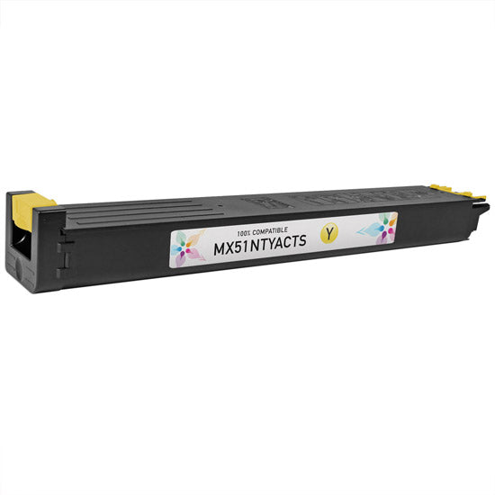 Compatible Sharp MX-51NTYA Yellow Toner Cartridge (18,000 Pages)