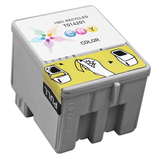 Remanufactured Epson T014201 Color Ink Cartridge (180 Pages)