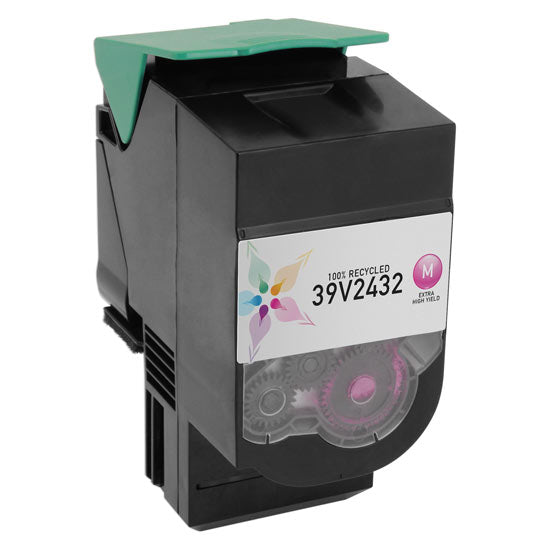 Remanufactured IBM 39V2432 Extra High Yield Magenta Toner Cartridge (4,000 Pages)