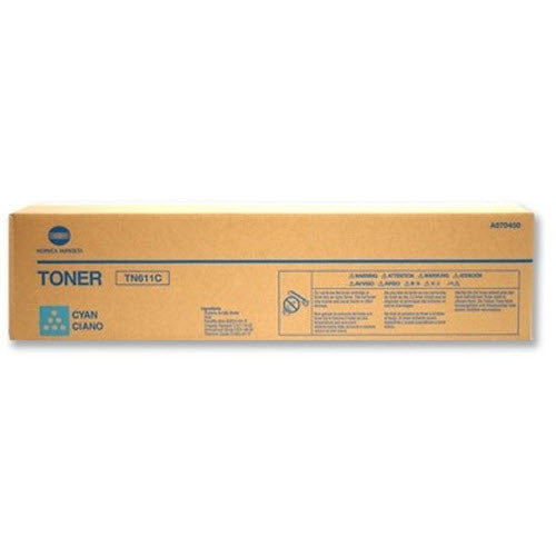 OEM Konica-Minolta A070430/TN611C Cyan Toner Cartridge (27,000 Pages)