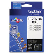 OEM Brother LC207BK Extra High Yield Black Ink Cartridge (1,200 Pages)