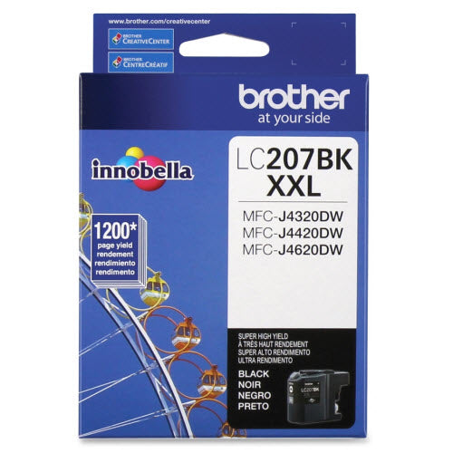 OEM Brother LC207BK Extra High Yield Black Ink Cartridge (1,200 Pages)