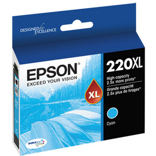OEM Epson T220XL220 HC Cyan Ink Cartridge (450 Pages)