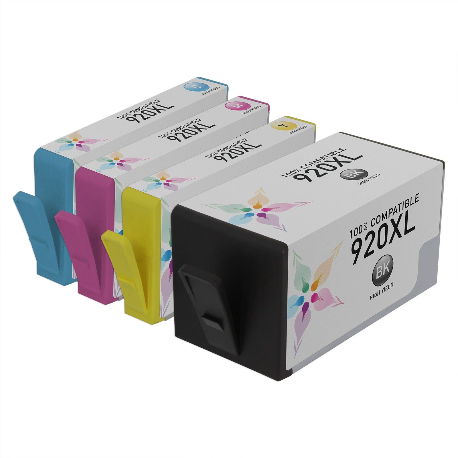 Set of 4 Compatible HP 920XL High Yield Ink Cartridges (Black, Cyan, Magenta, Yellow)