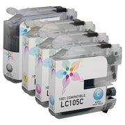 Set of 4 Compatible Brother LC107 Ink Cartridges (Multi-Color)