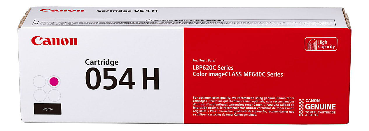 OEM Canon 054H High Yield Magenta Toner Cartridge (2,300 Pages)