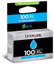 OEM Lexmark Vizix 14N1069 (#100XL) High Yield Cyan Ink Cartridge (600 Pages)