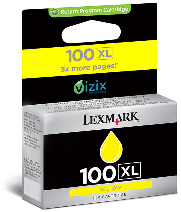 OEM Lexmark 14N1071 Yellow High Yield Ink Cartridge (600 Pages)
