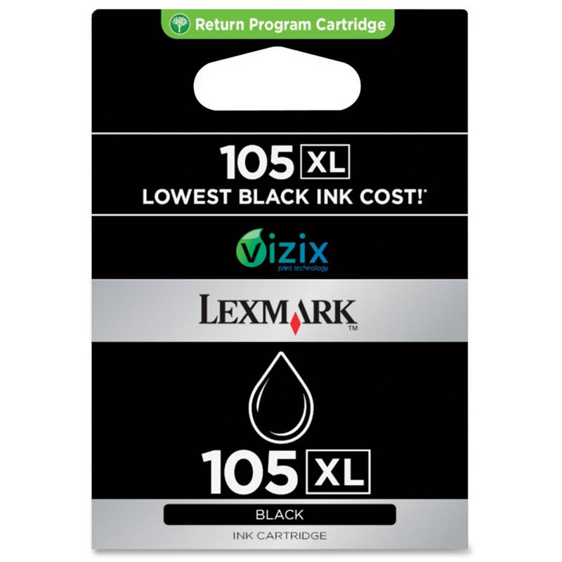 OEM Lexmark Vizix 14N0822 (#105XL) Black Ink Cartridge (510 Pages)