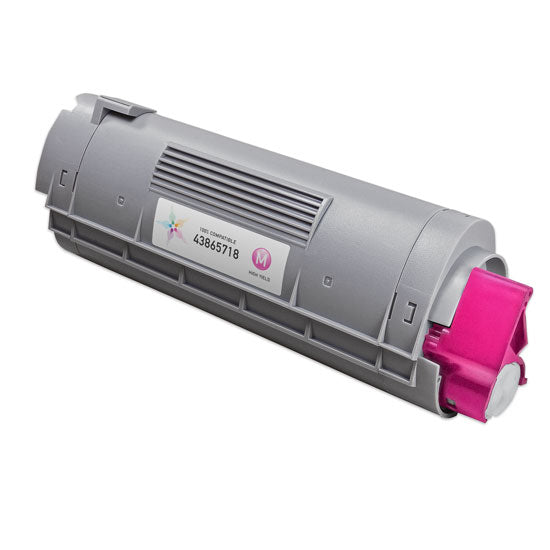 Compatible Okidata 43865718 High Yield Magenta Laser Toner Cartridge (6,000 Pages)