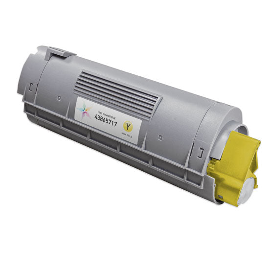 Compatible Okidata 43865717 High Yield Yellow Laser Toner Cartridge (6,000 Pages)